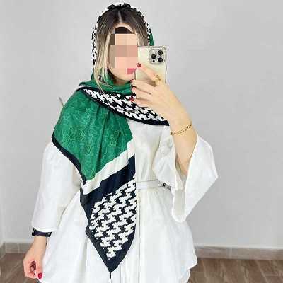 نحوه ی پوشیدن روسری برای پیشانی های بلند