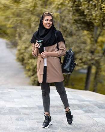 استایل با مانتو کتی دانشجویی