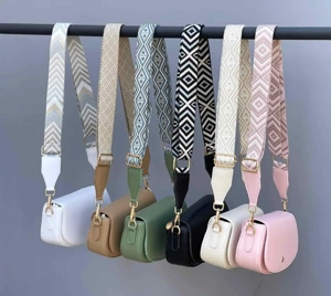 خرید کیف کراسبادی مینیمال با بند پهن طرحدار |