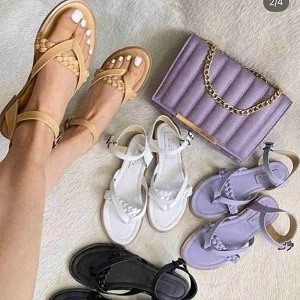 صندل زنانه انگشتی بافت